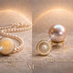 Natural non-nucleated pearls grow with solid nacre layers, while Edison pearls develop around a bead nucleus with thick nacre coating.