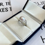 12–13mm Natural Freshwater Pearl Ring | S925 Sterling Silver, Cubic Zirconia Setting