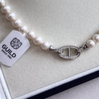 7–8mm Guild Four-Star,Natural Freshwater Pearl Necklace | S925 Sterling Silver Nose Clasp, Warm White Luster,18 Inch