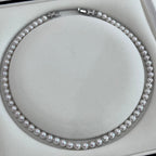 6–7mm High-Luster AK Freshwater Pearl Necklace | S925 Sterling Silver, 18 Inch