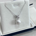 VÉRA LUSTRE 13-14mm Edison Freshwater Pearl Pendant Necklace in Saio White, S925 Sterling Silver